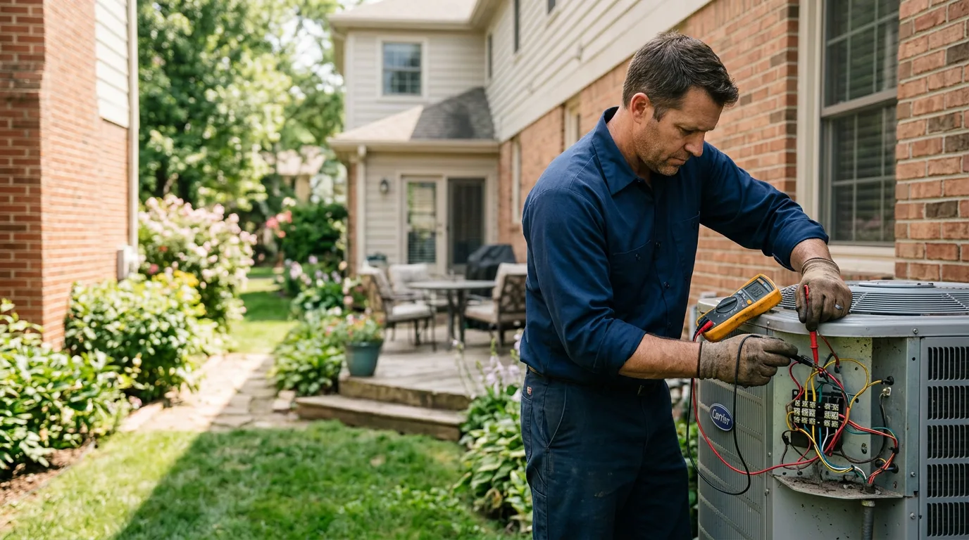 HVAC technician working near New Bloomington, OH